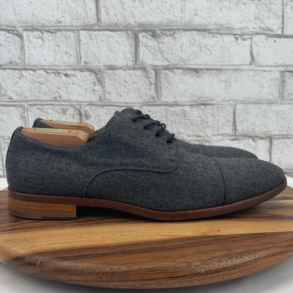 Taft Gray Wool Derby Shoes with Brown Sole Amazon.com | TAFT Jack Shoe Handcrafted Leather and Wool  main image 2
